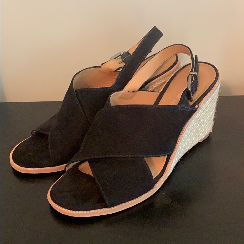Antonio Melani black wedges size 9